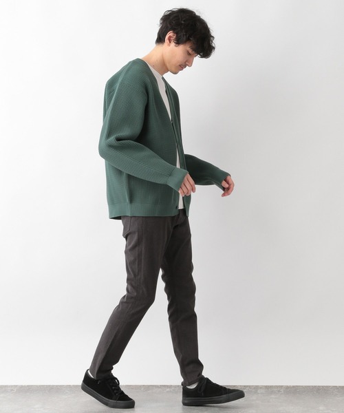 GLOBAL WORK(グローバルワーク)の「軽やかワッフルカーデ/297649(カーディガン/ボレロ・メンズ・グリーン/チャコールグレー/ベージュ・SMALL/MEDIUM/LARGE)」の12枚目の写真