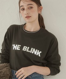 ANGIE | フロッキー ロゴ  / 箔 メタリック プリント ロンT(Tシャツ/カットソー)