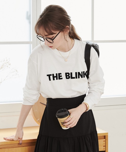 フロッキー ロゴ / 箔 メタリック プリント ロンT（Tシャツ