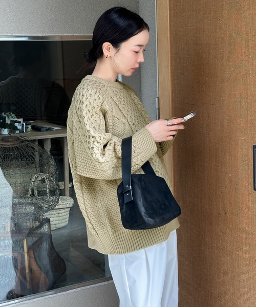 セール】【サイズ展開あり】ヴィンテージライクケーブルニット（ニット