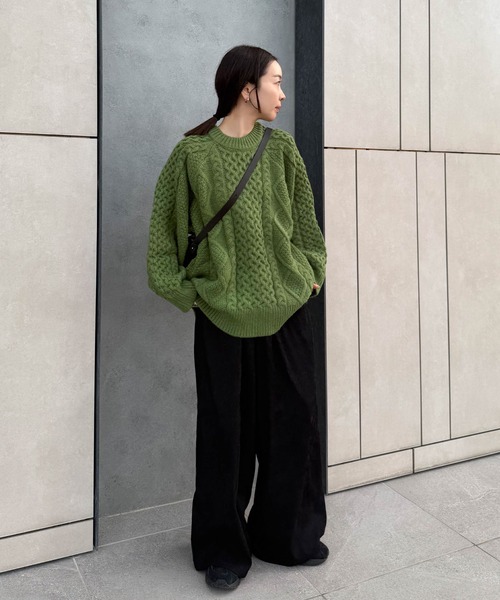 ヴィンテージシューティングニット セール】【サイズ展開あり】ヴィンテージライクケーブルニット（ニット