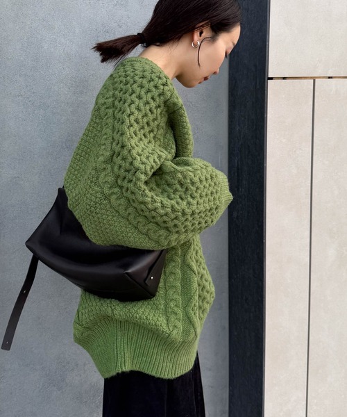 セール】【サイズ展開あり】ヴィンテージライクケーブルニット（ニット