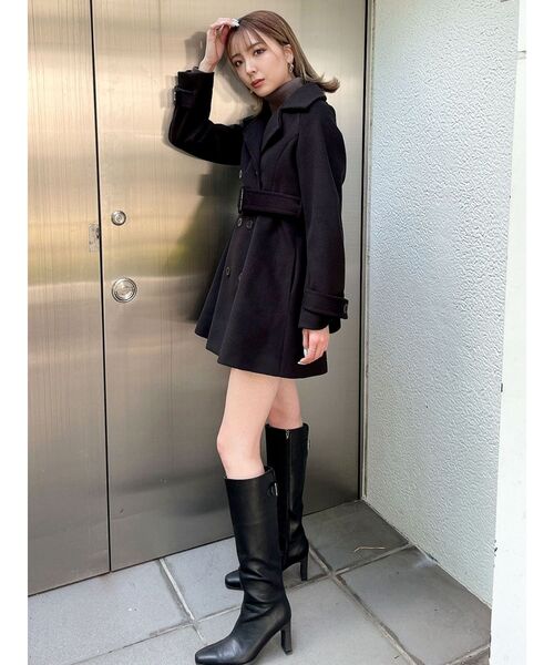 GYDA(ジェイダ)の「ダブルフレアコート(その他アウター・レディース・ベージュ/ブラック・FREE)」の15枚目の写真