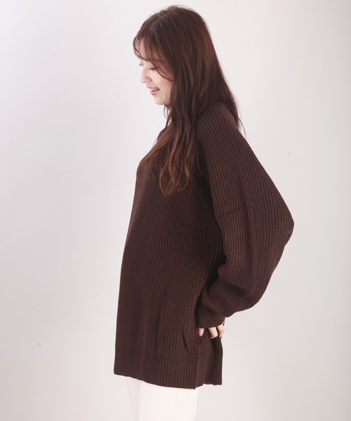 WESTSEA（ウエストシー）の「片畦　ラグランカラーニット 蛍光色ニット ネオンカラー（ニット/セーター・メンズ・ブラック/ブラウン/イエロー/ブルー/グリーン/グリーン系その他/シルバーグレー/オレンジ/ロイヤルブルー/パープル/アクア/ピンク/レッド・M/L）」の17枚目の写真