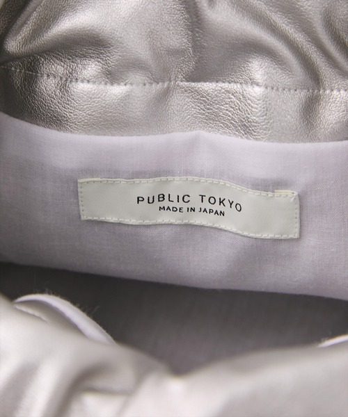 PUBLIC TOKYO（パブリックトウキョウ）の「2WAYエコレザー巾着バッグ（ハンドバッグ・レディース・ホワイト/シルバー/ブラック/ライム・FREE）」の20枚目の写真