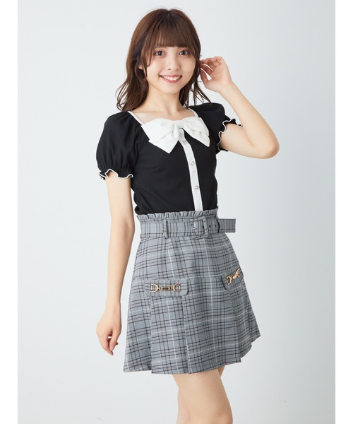 Ank Rouge(アンクルージュ)の「ビットデザインヨークプリーツSK(スカート・レディース・ブラック/A/B・M)」の4枚目の写真