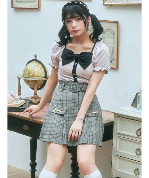 Ank Rouge(アンクルージュ)の「ビットデザインヨークプリーツSK(スカート・レディース・ブラック/A/B・M)」の18枚目の写真