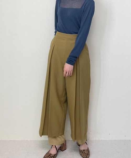 TEVALT（ヴァレット）の「シアー長袖ニット（Tシャツ/カットソー・レディース・パープル/ボルドー/ライトグレー/ブラック/アイボリー/ネイビー系・38）」の4枚目の写真