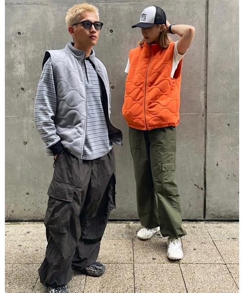 Oriens JOURNAL STANDARD（オリエンス ジャーナルスタンダード）の「キルトフリースベスト / Quilt Fleece Vest（その他アウター・メンズ・グレー/ネイビー/オレンジ・MEDIUM/LARGE）」の14枚目の写真