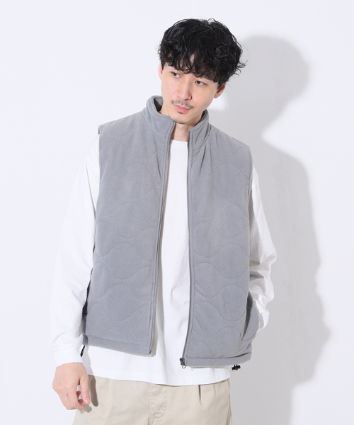 Oriens JOURNAL STANDARD（オリエンス ジャーナルスタンダード）の「キルトフリースベスト / Quilt Fleece Vest（その他アウター・メンズ・グレー/ネイビー/オレンジ・MEDIUM/LARGE）」の18枚目の写真