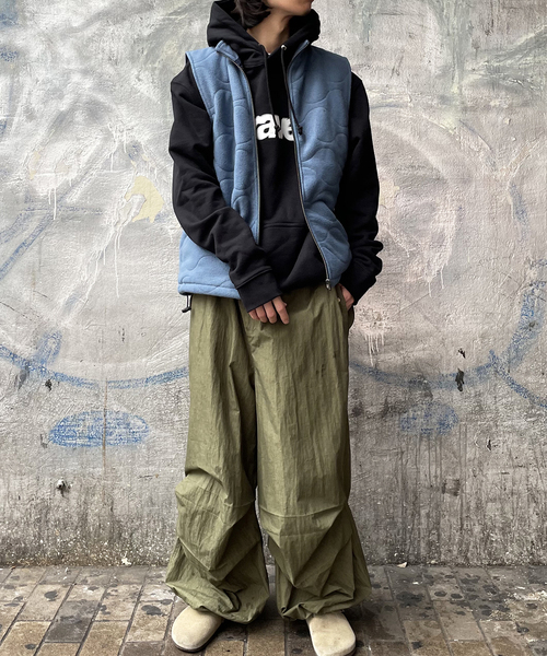 Oriens JOURNAL STANDARD（オリエンス ジャーナルスタンダード）の「キルトフリースベスト / Quilt Fleece Vest（その他アウター・メンズ・グレー/ネイビー/オレンジ・MEDIUM/LARGE）」の9枚目の写真