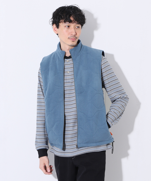 Oriens JOURNAL STANDARD（オリエンス ジャーナルスタンダード）の「キルトフリースベスト / Quilt Fleece Vest（その他アウター・メンズ・グレー/ネイビー/オレンジ・MEDIUM/LARGE）」の13枚目の写真