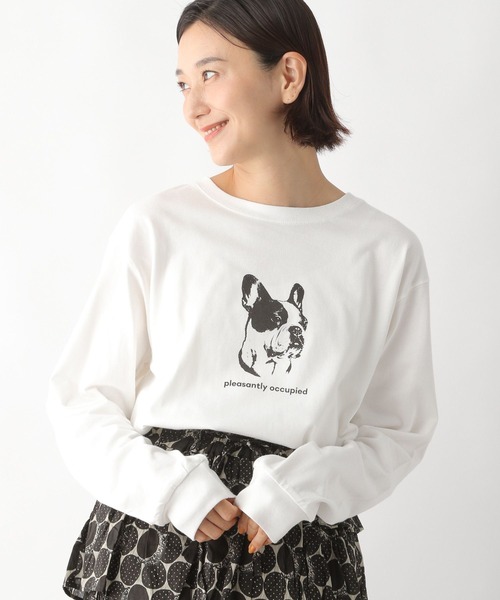 LEPSIM（レプシィム）の「アソートプリントロングTシャツ　164728（Tシャツ/カットソー・レディース・グレー/オフホワイト/ホワイト系その他・FREE）」の3枚目の写真