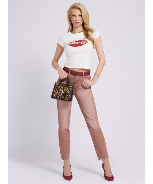 Guess(ゲス)の「Lips Logo Tee(Tシャツ/カットソー・レディース・クリーム・MEDIUM/X-SMALL/SMALL)」の8枚目の写真