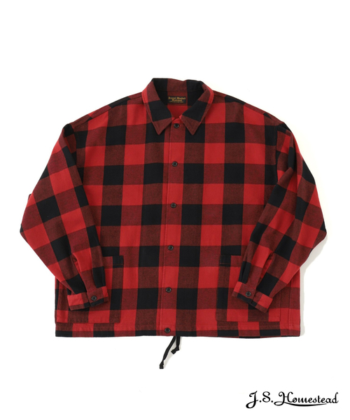 JOURNAL STANDARD J.S HOMESTEAD(ジャーナルスタンダードホームステッド)の「【J.S.Homestead】HEAVY TWILL スピンドルMIL L/S(シャツ/ブラウス・メンズ・レッド/ブラック系その他・MEDIUM/LARGE)」の1枚目の写真