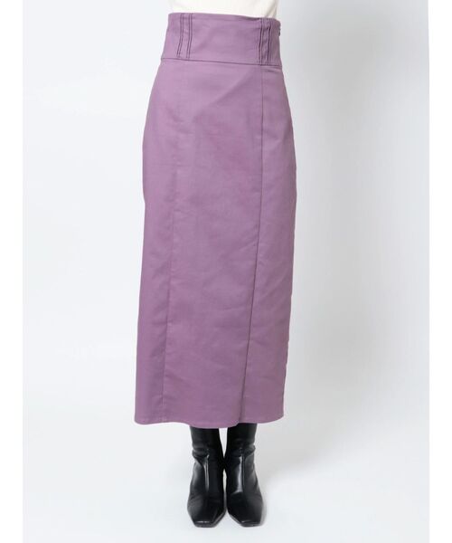 LAGUNAMOON(ラグナムーン)の「バックレースアップタイトスカート(スカート・レディース・アイボリー/チャコールグレー/パープル・SMALL/MEDIUM)」の5枚目の写真