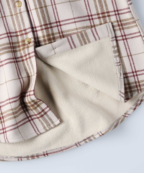 HONEYSUCKLE ROSE（ハニーサックルローズ）の「【HONEYSUCKLE ROSE】裏シャギーシャツ（シャツ/ブラウス・レディース・ブルー/ベージュ・L/M）」の5枚目の写真