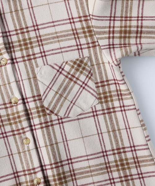 HONEYSUCKLE ROSE（ハニーサックルローズ）の「【HONEYSUCKLE ROSE】裏シャギーシャツ（シャツ/ブラウス・レディース・ブルー/ベージュ・L/M）」の6枚目の写真