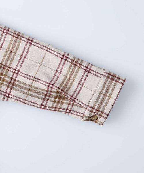 HONEYSUCKLE ROSE（ハニーサックルローズ）の「【HONEYSUCKLE ROSE】裏シャギーシャツ（シャツ/ブラウス・レディース・ブルー/ベージュ・L/M）」の7枚目の写真