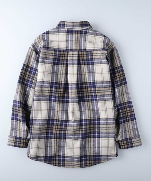 HONEYSUCKLE ROSE（ハニーサックルローズ）の「【HONEYSUCKLE ROSE】裏シャギーシャツ（シャツ/ブラウス・レディース・ブルー/ベージュ・L/M）」の10枚目の写真