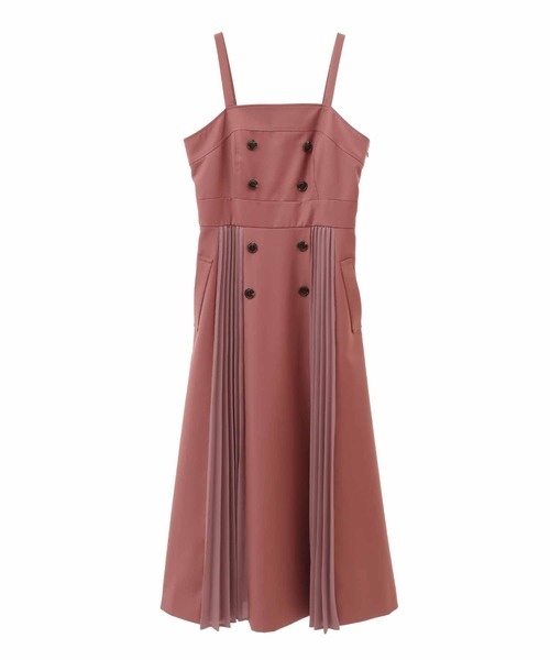 31 Sons de mode（トランテアン　ソン　ドゥ　モード）の「トレンチプリーツジャンスカ（ジャンパースカート・レディース・ネイビー/ベージュ/ピンク・36/38）」の4枚目の写真