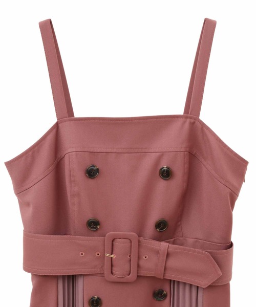 31 Sons de mode（トランテアン　ソン　ドゥ　モード）の「トレンチプリーツジャンスカ（ジャンパースカート・レディース・ネイビー/ベージュ/ピンク・36/38）」の5枚目の写真