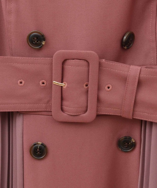 31 Sons de mode（トランテアン　ソン　ドゥ　モード）の「トレンチプリーツジャンスカ（ジャンパースカート・レディース・ネイビー/ベージュ/ピンク・36/38）」の7枚目の写真