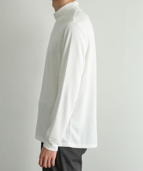 SENSE OF PLACE by URBAN RESEARCH（センスオブプレイスバイアーバンリサーチ）の「キモウポンチモックネックロングTシャツ（Tシャツ/カットソー・メンズ・ホワイト/ブラック・MEDIUM/LARGE）」の9枚目の写真