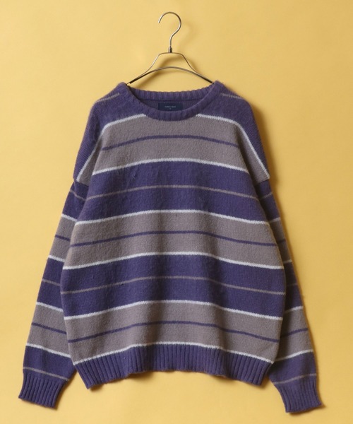ANPAS(アンパス)の「Mohair Touch Oversized Shaggy Knit Pullover/モヘアタッチ オーバーサイズ シャギーニット プルオーバー(ニット/セーター・メンズ・ライトブルー/ブラック/ダークグリーン/パープル系その他/バーガンディー/グレイッシュベージュ/ブラック系その他/グリーン系その他/ブルー系その他/イエロー/ブルー/セージグリーン/ブラック系その他2・M/L)」の11枚目の写真