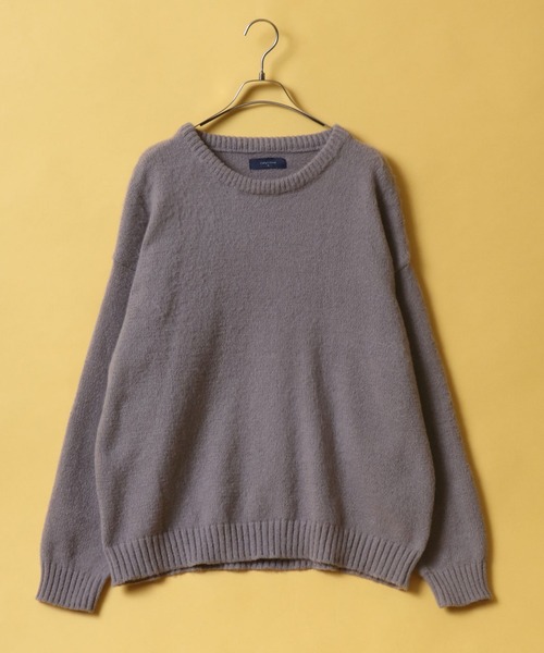 ANPAS(アンパス)の「Mohair Touch Oversized Shaggy Knit Pullover/モヘアタッチ オーバーサイズ シャギーニット プルオーバー(ニット/セーター・メンズ・ライトブルー/ブラック/ダークグリーン/パープル系その他/バーガンディー/グレイッシュベージュ/ブラック系その他/グリーン系その他/ブルー系その他/イエロー/ブルー/セージグリーン/ブラック系その他2・M/L)」の5枚目の写真