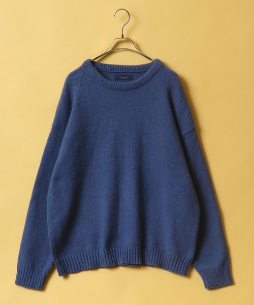 ANPAS(アンパス)の「Mohair Touch Oversized Shaggy Knit Pullover/モヘアタッチ オーバーサイズ シャギーニット プルオーバー(ニット/セーター・メンズ・ライトブルー/ブラック/ダークグリーン/パープル系その他/バーガンディー/グレイッシュベージュ/ブラック系その他/グリーン系その他/ブルー系その他/イエロー/ブルー/セージグリーン/ブラック系その他2・M/L)」の9枚目の写真