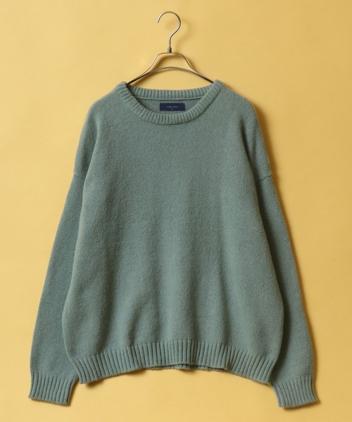 ANPAS(アンパス)の「Mohair Touch Oversized Shaggy Knit Pullover/モヘアタッチ オーバーサイズ シャギーニット プルオーバー(ニット/セーター・メンズ・ライトブルー/ブラック/ダークグリーン/パープル系その他/バーガンディー/グレイッシュベージュ/ブラック系その他/グリーン系その他/ブルー系その他/イエロー/ブルー/セージグリーン/ブラック系その他2・M/L)」の7枚目の写真