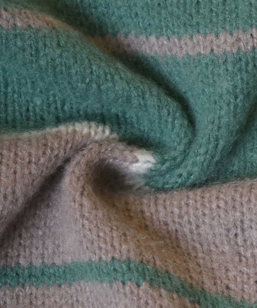 ANPAS(アンパス)の「Mohair Touch Oversized Shaggy Knit Pullover/モヘアタッチ オーバーサイズ シャギーニット プルオーバー(ニット/セーター・メンズ・ライトブルー/ブラック/ダークグリーン/パープル系その他/バーガンディー/グレイッシュベージュ/ブラック系その他/グリーン系その他/ブルー系その他/イエロー/ブルー/セージグリーン/ブラック系その他2・M/L)」の18枚目の写真