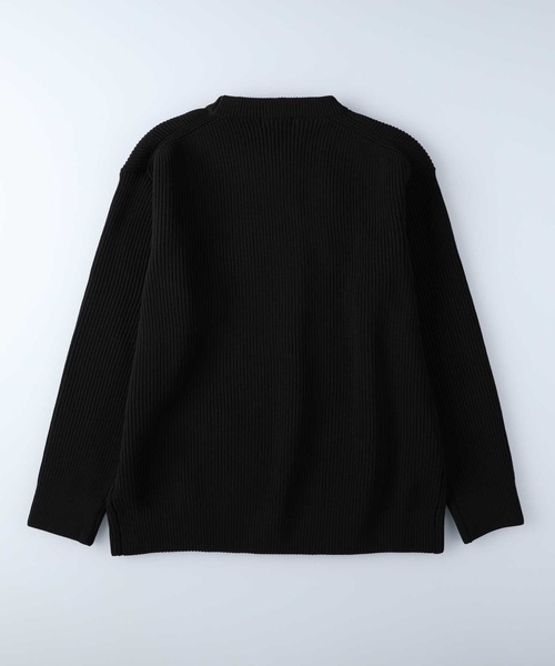 BACK NUMBER(バックナンバー)の「【BACK NUMBER】畦編みクルーニット(ニット/セーター・メンズ・イエロー/オフホワイト/ブラック/ブルー/ワイン/オリーブ・L/M/S/XL)」の11枚目の写真