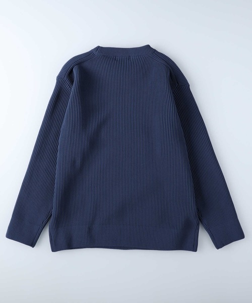 BACK NUMBER(バックナンバー)の「【BACK NUMBER】畦編みクルーニット(ニット/セーター・メンズ・イエロー/オフホワイト/ブラック/ブルー/ワイン/オリーブ・L/M/S/XL)」の13枚目の写真