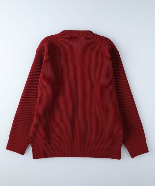 BACK NUMBER(バックナンバー)の「【BACK NUMBER】畦編みクルーニット(ニット/セーター・メンズ・イエロー/オフホワイト/ブラック/ブルー/ワイン/オリーブ・L/M/S/XL)」の15枚目の写真