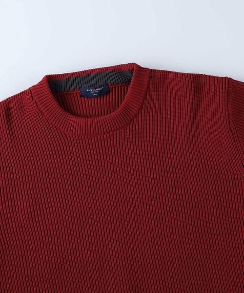 BACK NUMBER(バックナンバー)の「【BACK NUMBER】畦編みクルーニット(ニット/セーター・メンズ・イエロー/オフホワイト/ブラック/ブルー/ワイン/オリーブ・L/M/S/XL)」の16枚目の写真