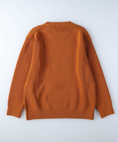 BACK NUMBER(バックナンバー)の「【BACK NUMBER】畦編みクルーニット(ニット/セーター・メンズ・イエロー/オフホワイト/ブラック/ブルー/ワイン/オリーブ・L/M/S/XL)」の14枚目の写真