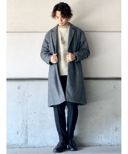 BACK NUMBER(バックナンバー)の「【BACK NUMBER】畦編みクルーニット(ニット/セーター・メンズ・イエロー/オフホワイト/ブラック/ブルー/ワイン/オリーブ・L/M/S/XL)」の21枚目の写真