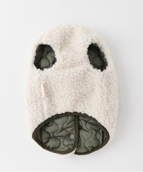 moncheri（モンシェリ）の「リバーシブルボアキルティングジャケット / 犬服 / ドッグウェア（ペットウェア・レディース・ベージュ/カーキ・S/M/L/XL/2M/XS）」の5枚目の写真