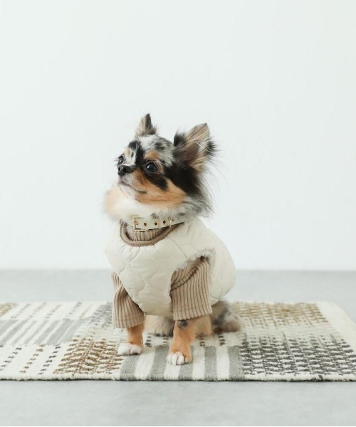 moncheri（モンシェリ）の「リバーシブルボアキルティングジャケット / 犬服 / ドッグウェア（ペットウェア・レディース・ベージュ/カーキ・S/M/L/XL/2M/XS）」の14枚目の写真