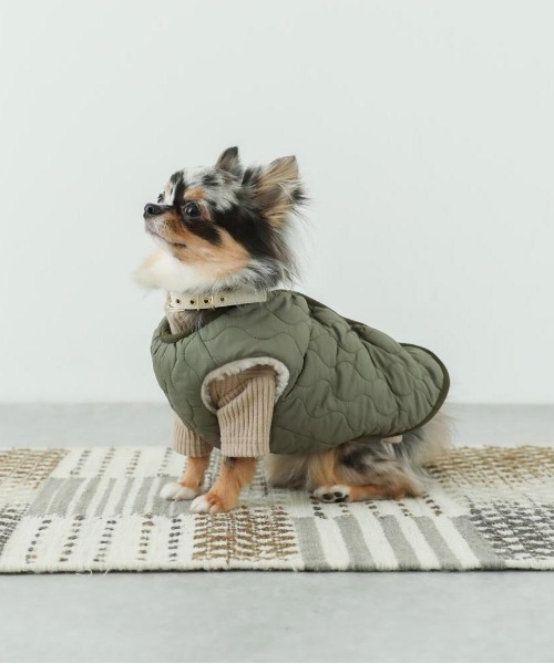 リバーシブルボアキルティングジャケット / 犬服 / ドッグウェア