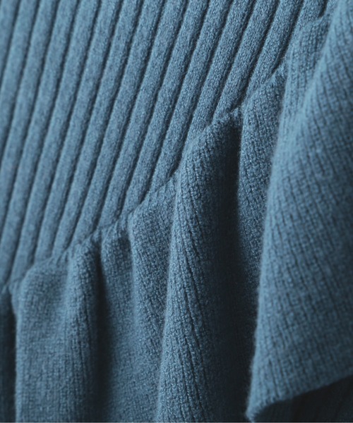 N.（N. Natural Beauty Basic）（エヌエヌナチュラルビューティーベーシック）の「◆クロスフリルニット（ニット/セーター・レディース・オフホワイト/ブルー/ブラック系その他・MEDIUM）」の19枚目の写真