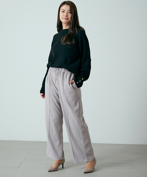 Days(デイズ)の「【anyfee】センターピンタックセミワイドパンツ 大きいサイズ(その他パンツ・レディース・ブラック/カーキ/グレー・LL/3L/4L/5L)」の12枚目の写真