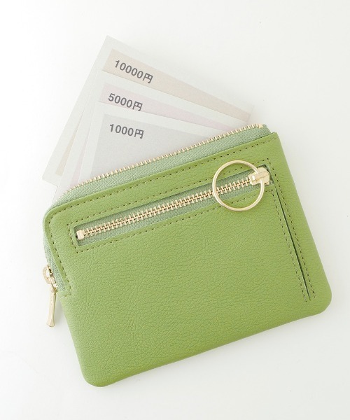 BIRTHDAY BAR（バースデイバー）の「MELACOT ミニポーチ 財布（コインケース・レディース・ブラック/モカ/グリーン・フリー）」の3枚目の写真