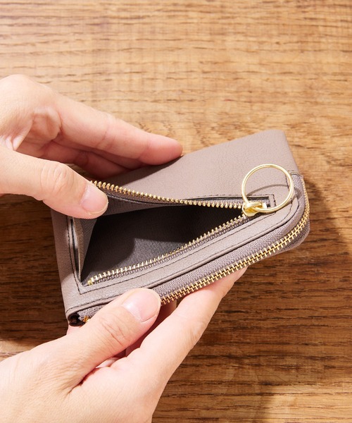 BIRTHDAY BAR（バースデイバー）の「MELACOT ミニポーチ 財布（コインケース・レディース・ブラック/モカ/グリーン・フリー）」の17枚目の写真