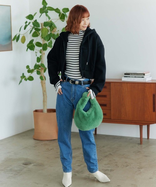 Edit Sheen(エディットシーン)の「テーパードデニム(デニムパンツ・レディース・ライトブルー/ブルー・S/M/L)」の15枚目の写真