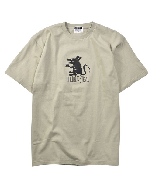 DOUBLE STEAL(ダブルスティール)の「ラット Tシャツ(Tシャツ/カットソー・メンズ・ブラック/グレイッシュベージュ/ダークブラウン/ホワイト・MEDIUM/LARGE/X-LARGE/XX-LARGE)」の4枚目の写真
