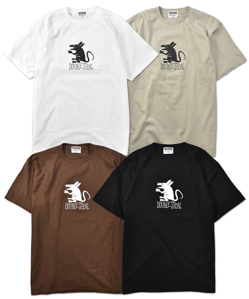 DOUBLE STEAL(ダブルスティール)の「ラット Tシャツ(Tシャツ/カットソー・メンズ・ブラック/グレイッシュベージュ/ダークブラウン/ホワイト・MEDIUM/LARGE/X-LARGE/XX-LARGE)」の7枚目の写真