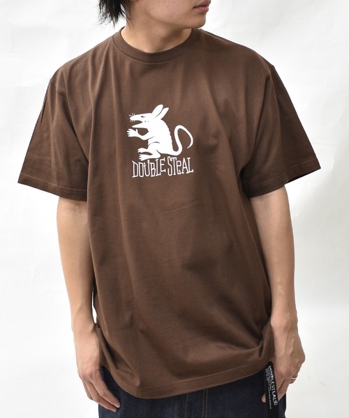 DOUBLE STEAL(ダブルスティール)の「ラット Tシャツ(Tシャツ/カットソー・メンズ・ブラック/グレイッシュベージュ/ダークブラウン/ホワイト・MEDIUM/LARGE/X-LARGE/XX-LARGE)」の10枚目の写真
